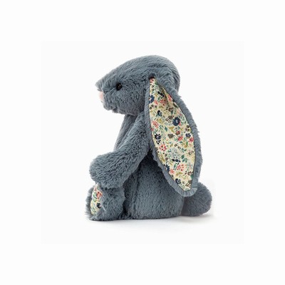 Jellycat Blossom Dusky Blue Bunnies UK | 04892HTFE
